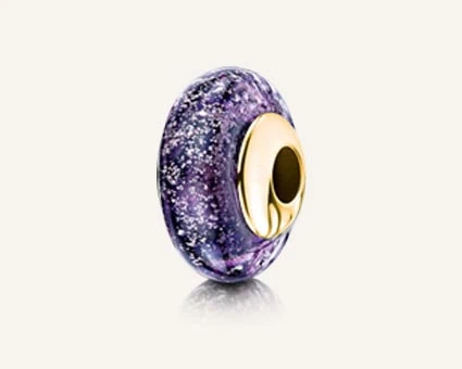 Ashes Into Glass Purple Bead