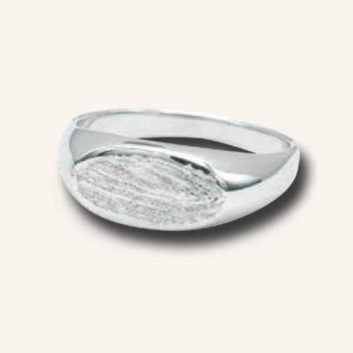 Fingerprint jewellery silver ring