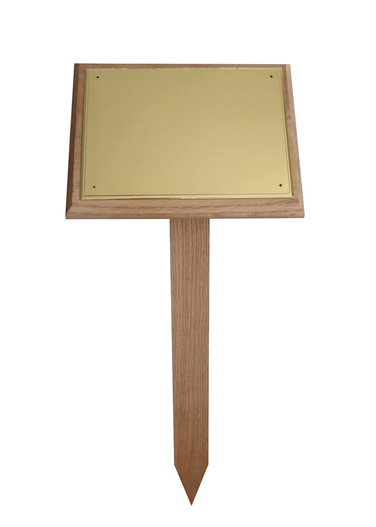 Sincerity-Funerals-8x6 Nameplate Mount Marker-WEB Solid oak temporary marker for 8"x6" nameplate