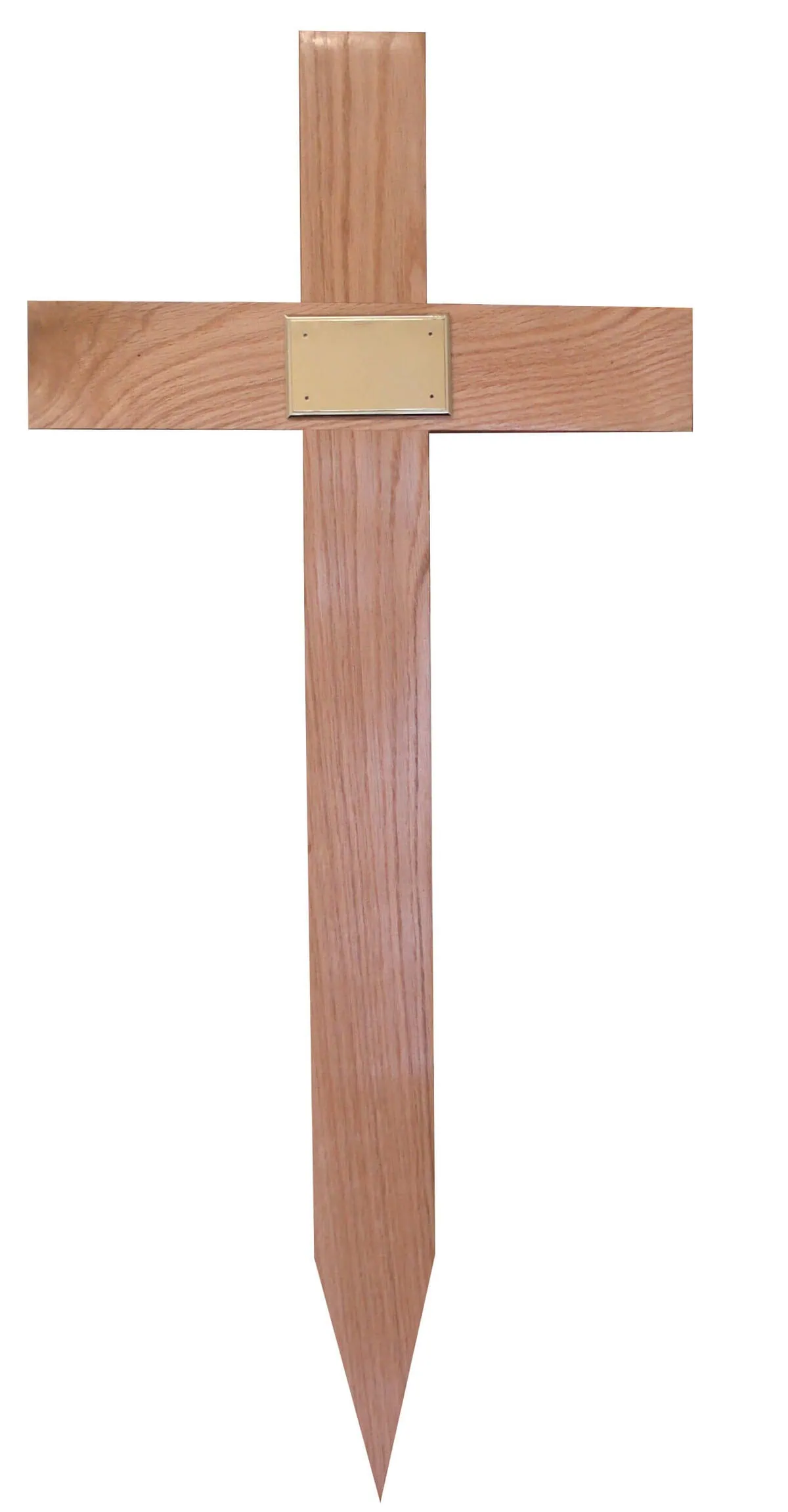 Sincerity-Funerals-Grave Marker-WEB Solid oak temporary grave marker with spike