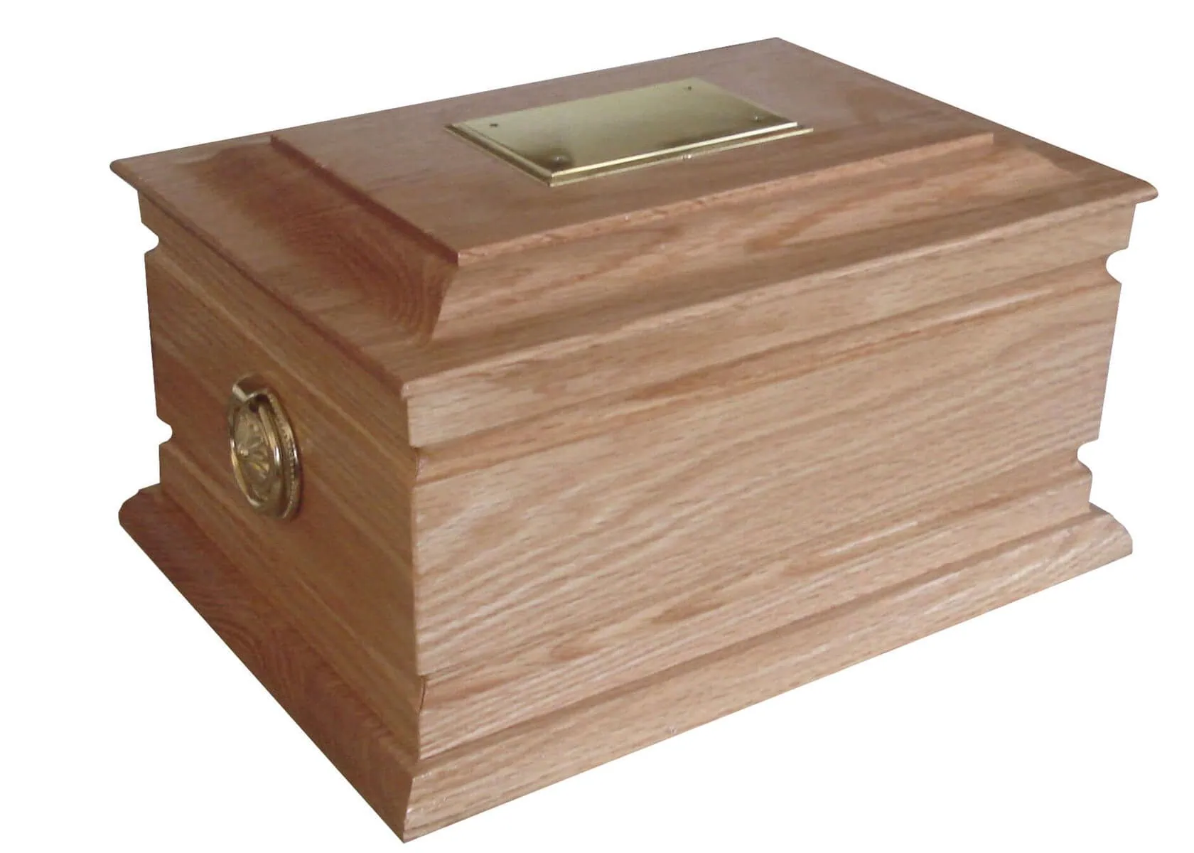 Sincerity-Funerals-The Stretton Oak-WEB Solid oak ashes casket with continuous routered fluted panels.